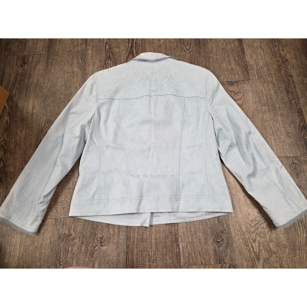 Margaret Frances Soft Light Blue Jacket Patterned Women's Size 10 - Picture 5 of 5